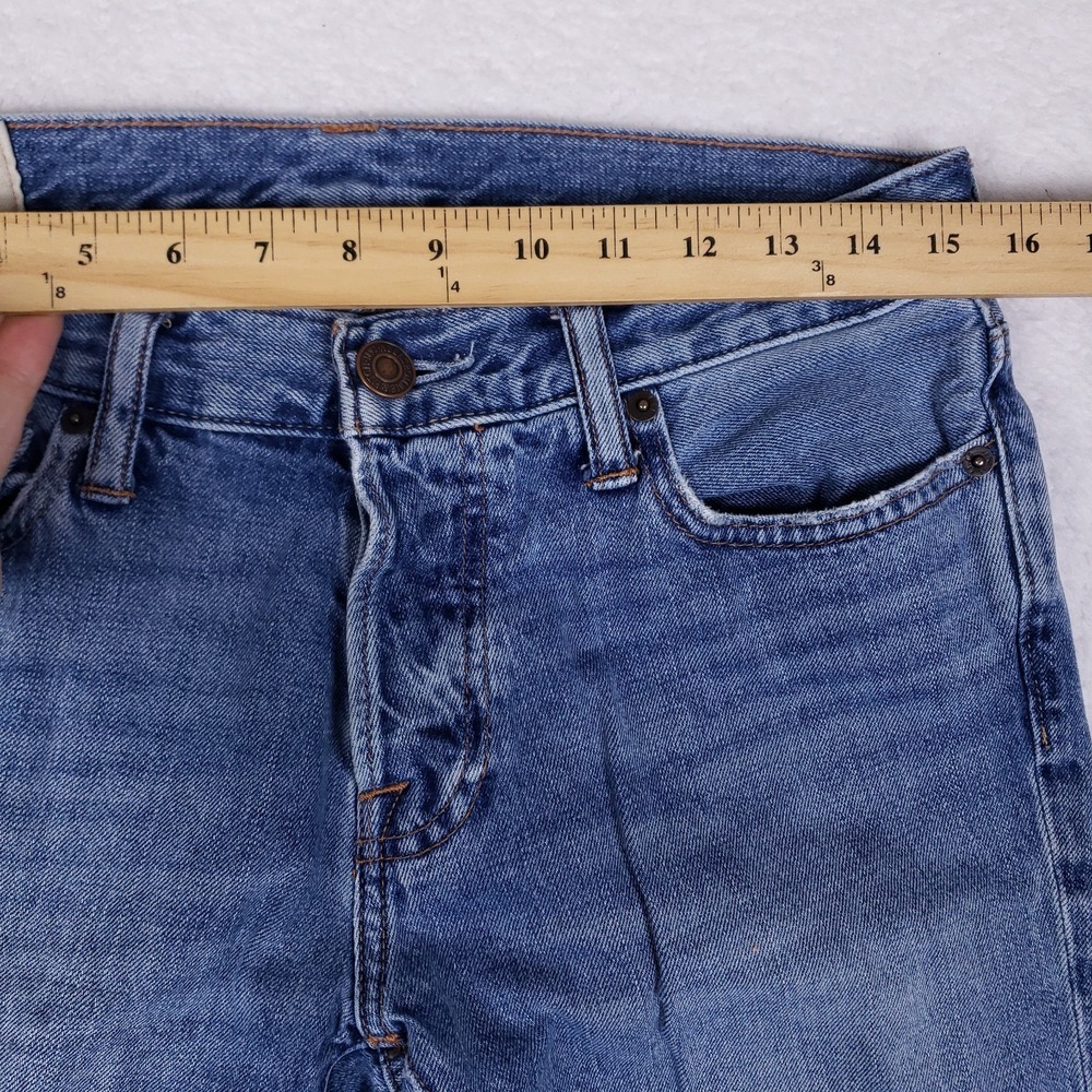 Abercrombie & Fitch Distressed Button Fly Jeans 30x30 Blue - Picture 4 of 12